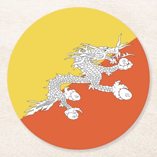 Butane-Flagge Runder Pappuntersetzer (Vorderseite)