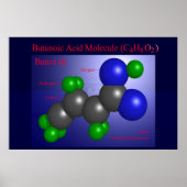Butanoic Acid Molecule (Druck) Poster (Vorne)