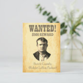 Butch Cassidy Wollte 🚨 Wild West Outlaw Poster Postkarte (Stehend Vorderseite)