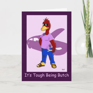 Butch Duck: Lesbian zum Geburtstag Karte