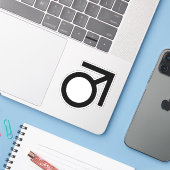 Butch Gender Symbol Aufkleber (Laptop mit iPhone)