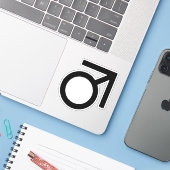 Butch Gender Symbol Aufkleber (Laptop mit iPhone)