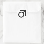 Butch Gender Symbol Runder Aufkleber (Tasche)