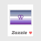 Butch Lesbian Liebe WLW Pride Aufkleber (Blatt)