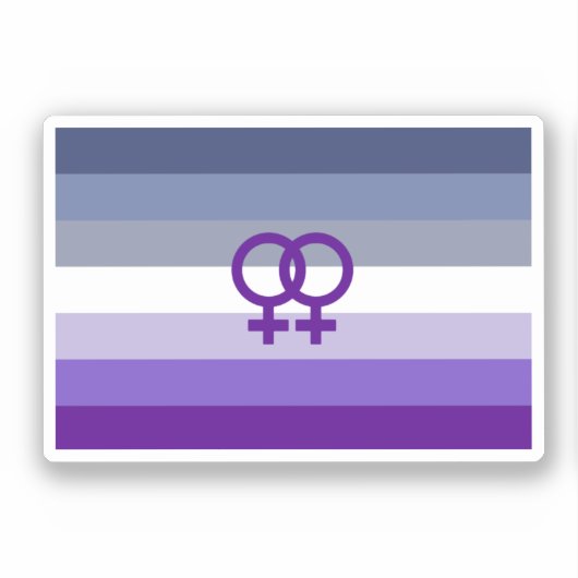 Butch Lesbian Liebe WLW Pride Aufkleber (Vorderseite)