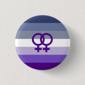 Butch Lesbian Liebe WLW Pride Button (Vorderseite)