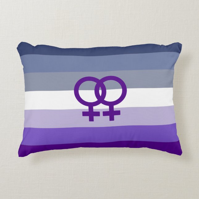 Butch Lesbian Liebe WLW Pride Dekokissen (Vorderseite)