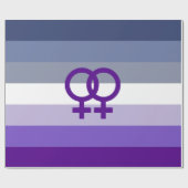 Butch Lesbian Liebe WLW Pride Geschenkpapier (Flach)