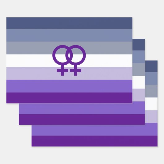 Butch Lesbian Liebe WLW Pride Geschenkpapier Set (Set)
