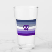 Butch Lesbian Liebe WLW Pride Glas (Vorderseite)