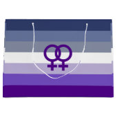 Butch Lesbian Liebe WLW Pride Große Geschenktüte (Vorderseite)
