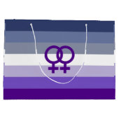Butch Lesbian Liebe WLW Pride Große Geschenktüte (Rückseite)