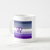 Butch Lesbian Liebe WLW Pride Kaffeetasse (Vorderseite Links)