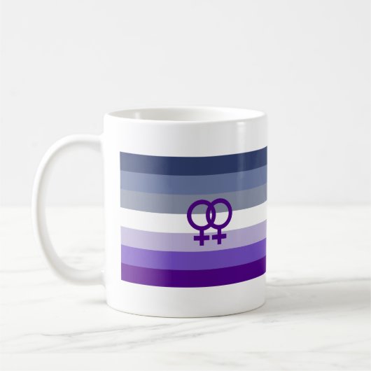 Butch Lesbian Liebe WLW Pride Kaffeetasse (Links)