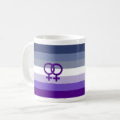 Butch Lesbian Liebe WLW Pride Kaffeetasse (Vorderseite Links)