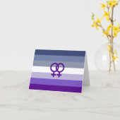 Butch Lesbian Liebe WLW Pride Karte (Gelbe Blume)