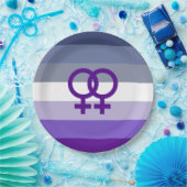 Butch Lesbian Liebe WLW Pride Pappteller (Party)