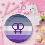 Butch Lesbian Liebe WLW Pride Pappteller (Party)