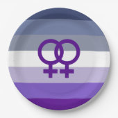 Butch Lesbian Liebe WLW Pride Pappteller (Vorderseite)