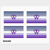 Butch Lesbian Liebe WLW Pride Rechteckiger Aufkleber (Blatt)