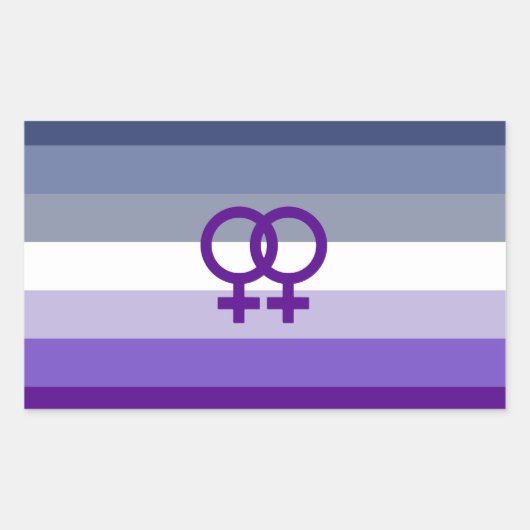 Butch Lesbian Liebe WLW Pride Rechteckiger Aufkleber (Vorderseite)