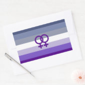 Butch Lesbian Liebe WLW Pride Rechteckiger Aufkleber (Umschlag)