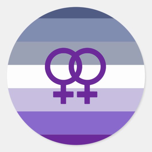 Butch Lesbian Liebe WLW Pride Runder Aufkleber (Vorderseite)