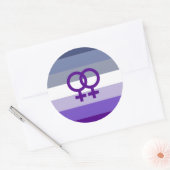Butch Lesbian Liebe WLW Pride Runder Aufkleber (Umschlag)