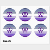 Butch Lesbian Liebe WLW Pride Runder Aufkleber (Blatt)