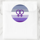 Butch Lesbian Liebe WLW Pride Runder Aufkleber (Tasche)