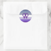 Butch Lesbian Liebe WLW Pride Runder Aufkleber (Tasche)