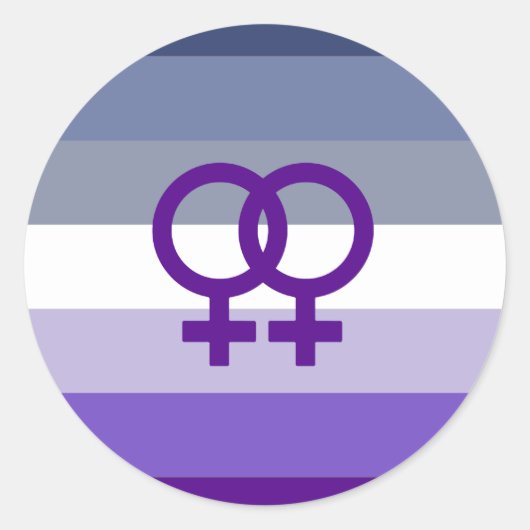 Butch Lesbian Liebe WLW Pride Runder Aufkleber (Vorderseite)