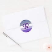 Butch Lesbian Liebe WLW Pride Runder Aufkleber (Umschlag)