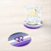 Butch Lesbian Liebe WLW Pride Runder Pappuntersetzer (Vor Ort)
