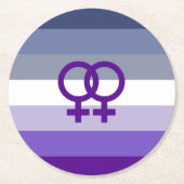 Butch Lesbian Liebe WLW Pride Runder Pappuntersetzer (Vorderseite)