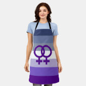 Butch Lesbian Liebe WLW Pride Schürze (Getragen)
