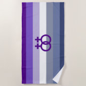 Butch Lesbian Liebe WLW Pride Strandtuch (Vorderseite)