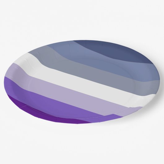 Butch Lesbian Pride Flag Pappteller (Schrägansicht)