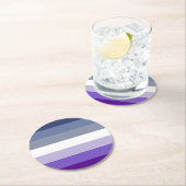 Butch Lesbian Pride Flag Runder Pappuntersetzer (Vor Ort)
