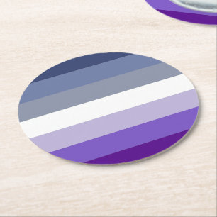 Butch Lesbian Pride Flag Runder Pappuntersetzer