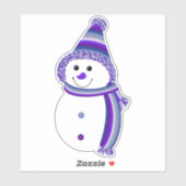 Butch Lesbian Pride Snowman Snowperson Flag Aufkleber (Blatt)