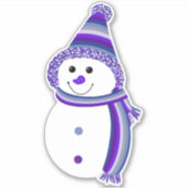 Butch Lesbian Pride Snowman Snowperson Flag Aufkleber (Vorderseite)