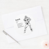 BUTCH (lesbisch) Runder Aufkleber (Umschlag)