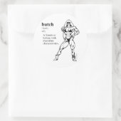 BUTCH (lesbisch) Runder Aufkleber (Tasche)