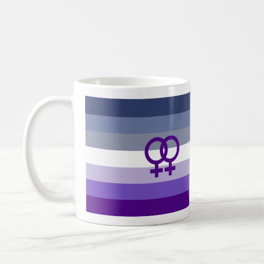 Butch-Lesbische Liebe WLW Pride Kaffeetasse (Links)
