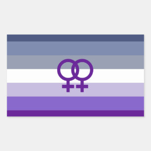 Butch-Lesbische Liebe WLW Pride Rechteckiger Aufkleber