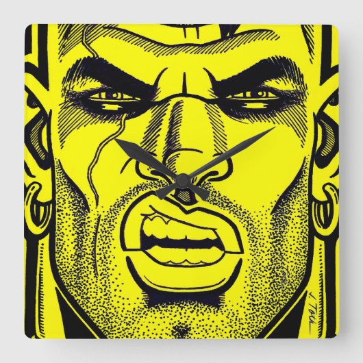 Butch Quadratische Wanduhr (Vorderseite)