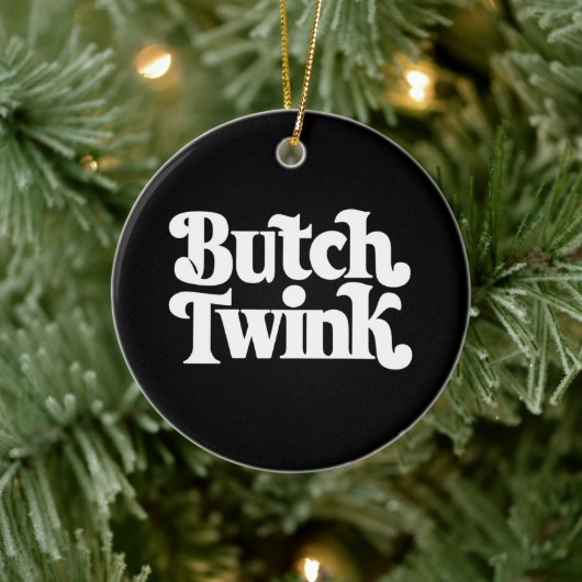 Butch Twink LGBTQ Monat Keramik Ornament (Baum)