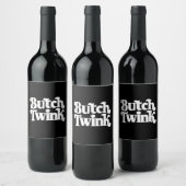 Butch Twink LGBTQ Monat Weinetikett (Flaschen)