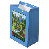 Butchart Gärten - Brentwood Bucht Mittlere Geschenktüte (Rückseite Schrägansicht)